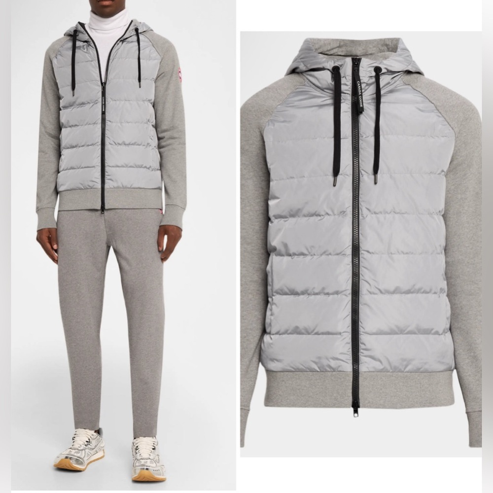 Canada Goose HyBridge® Huron Full Zip Jacket Hoodie Stone Heather NWT